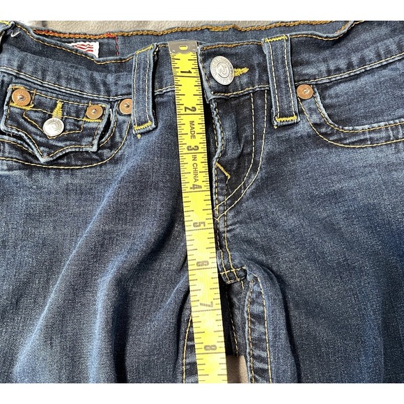 True Religion Jeans Womens 25 Blue Misty Skinny Stretch Denim Made in USA Flap - Picture 11 of 12